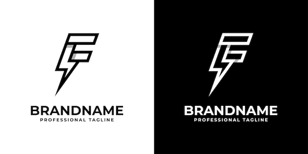 Letter F Power-logo geschikt voor elk bedrijf met betrekking tot stroom of elektriciteit met F-initialen