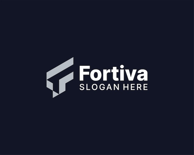 Vector letter f simple modern logo