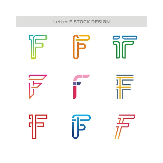 Letter f stock design-logo