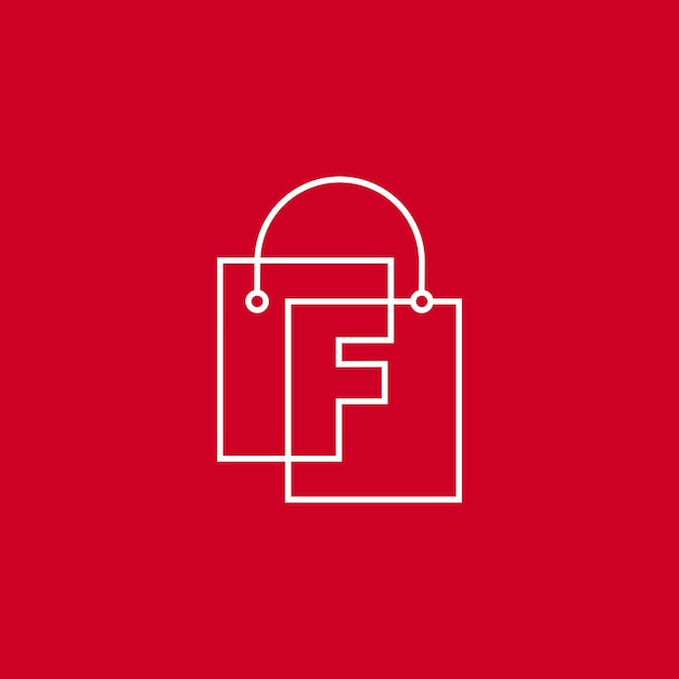 letter F Winkelwinkelzak Logo Vector Icon illustratie