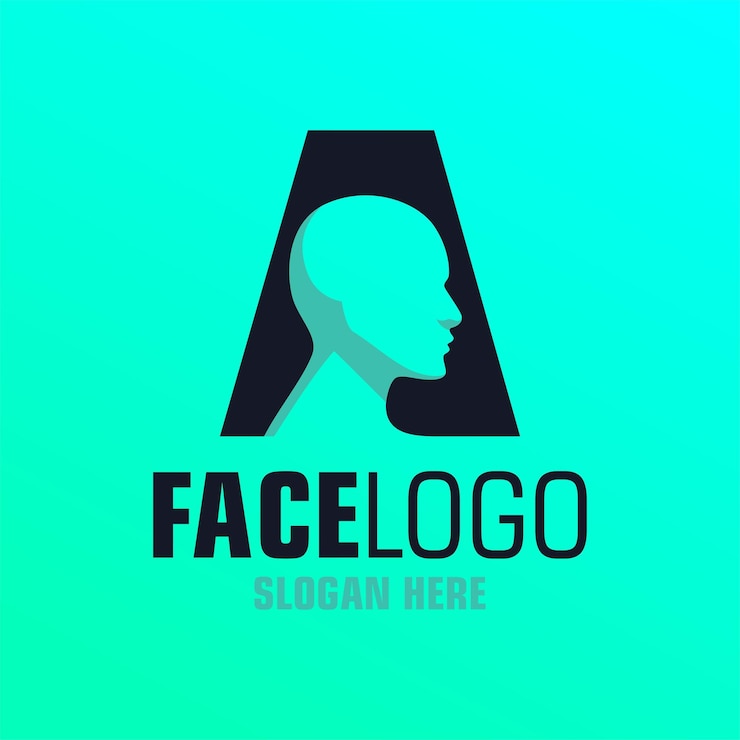 वेक्टर letter a face logo design template inspiration vector illustration