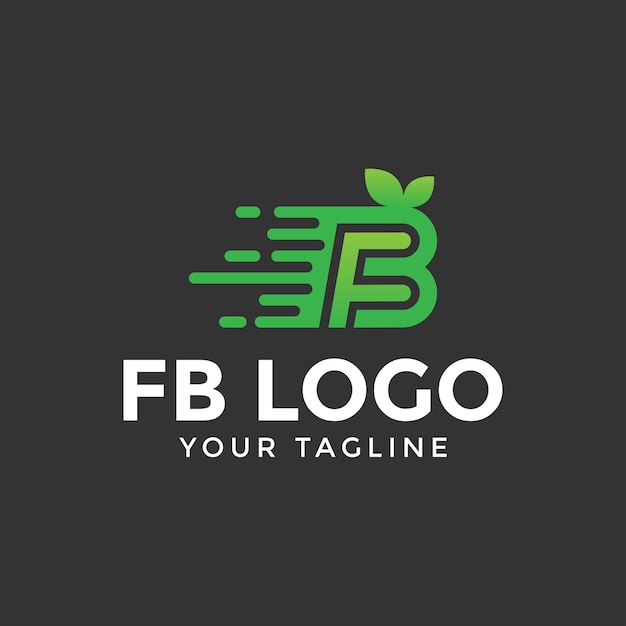 letter fb food delivery logo design vector, fb logo design