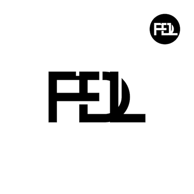 Vector letter fdl monogram logo design