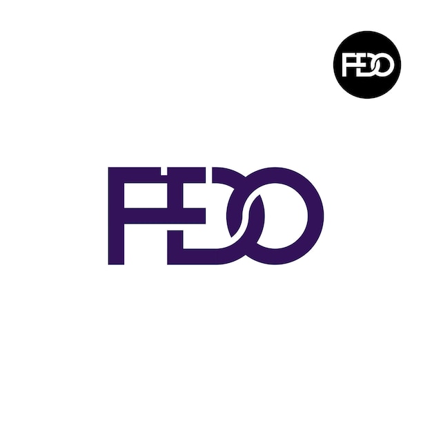 Дизайн логотипа буквы FDO Monogram