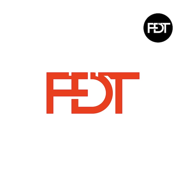 Vettore letter fdt monogram logo design