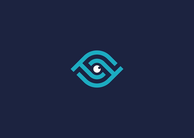 Vector letter ff with eyes logo icon design vector design template inspiration