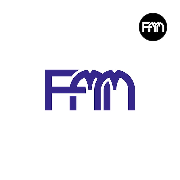 Vettore lettera fmm monogramma logo design