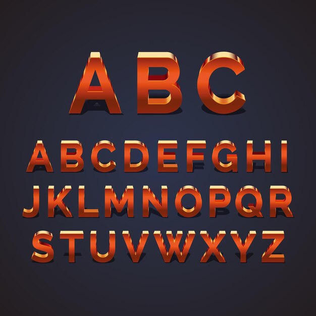 Letter font design vector