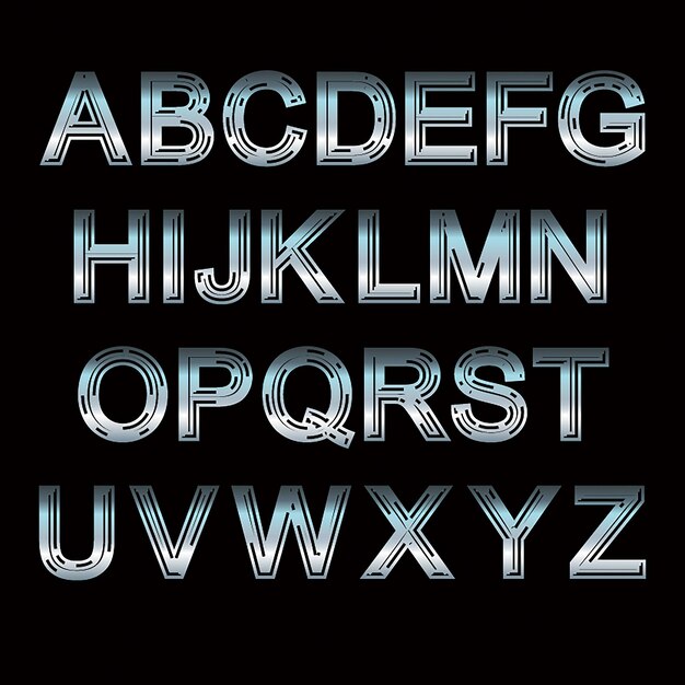 Vector letter font design vector