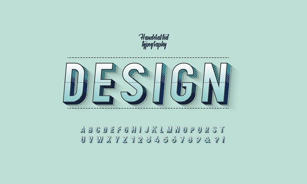 Letter font design vector