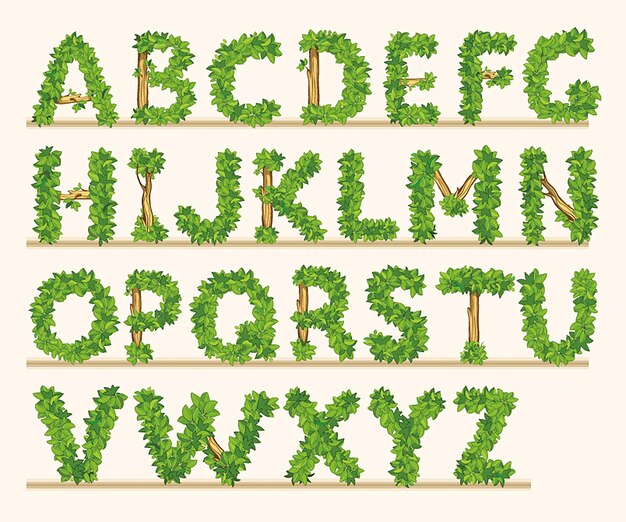 Letter font design vector