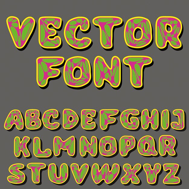 Letter font design vector