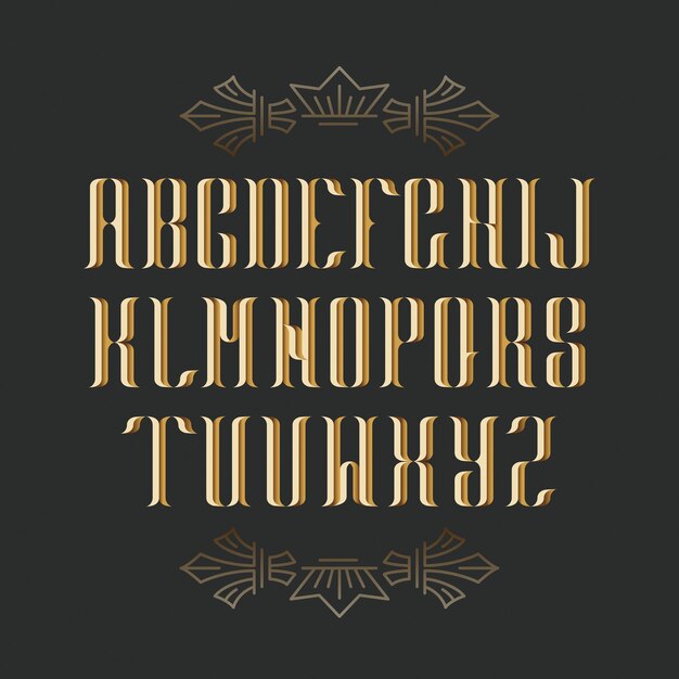 Vector letter font design vector