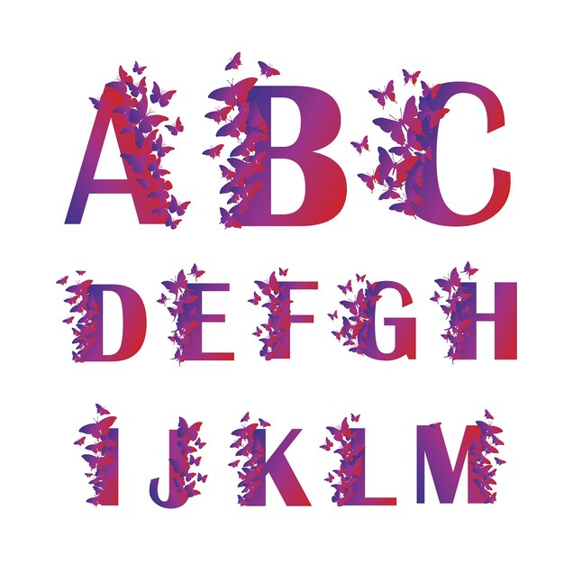 Letter font design vector