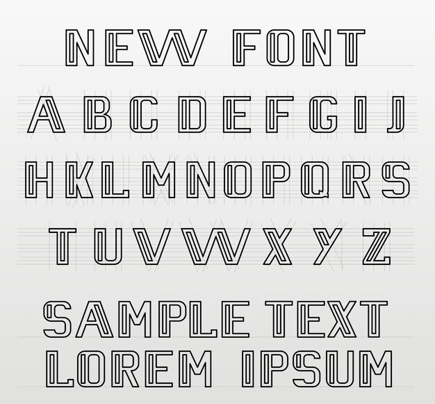 Letter font design vector