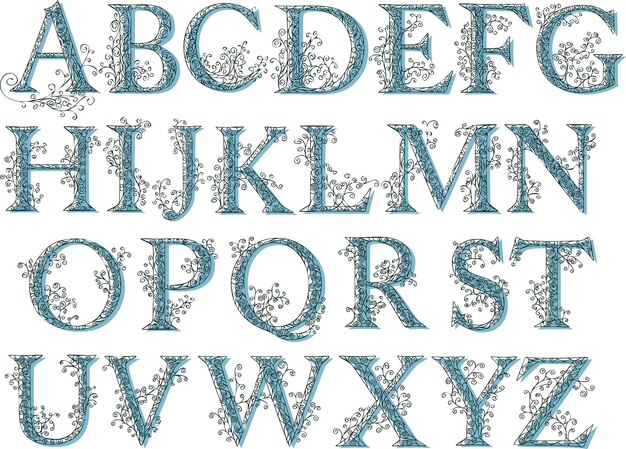 Letter font design vector