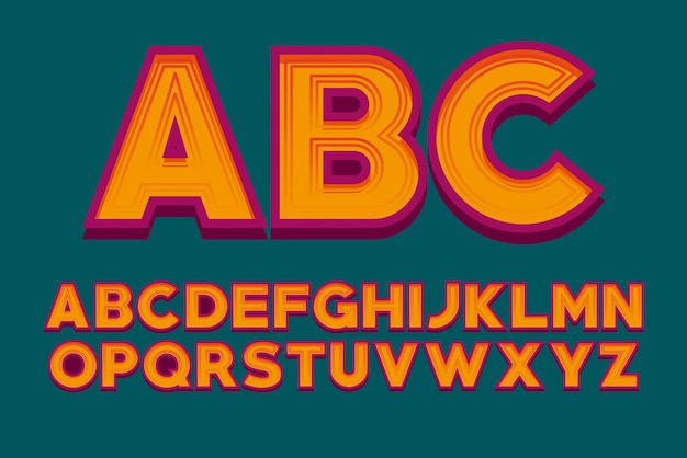 Letter font design vector