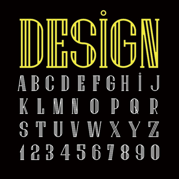 Letter font design vector