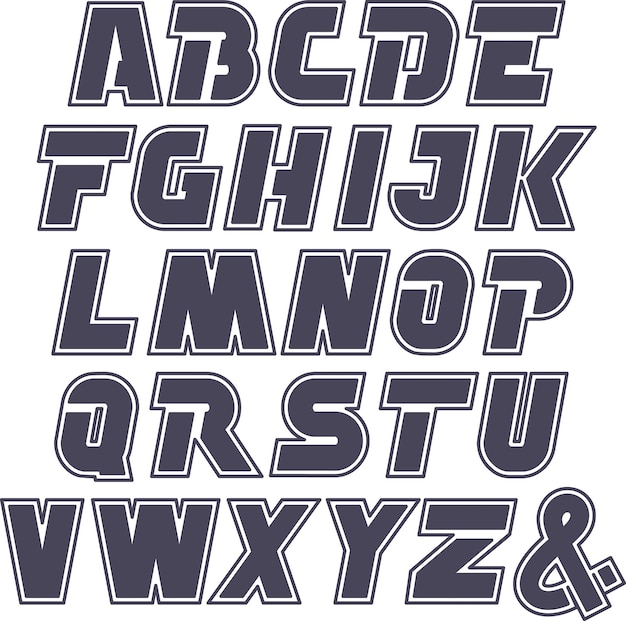 Letter font design vector