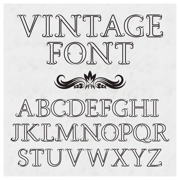 Letter font design vector