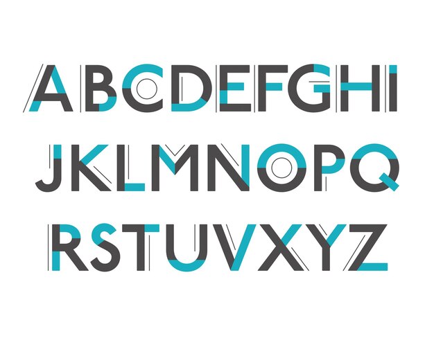 Letter font design vector