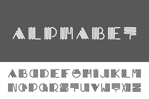 Letter font design vector