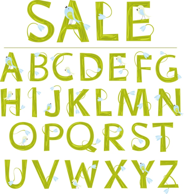 Vector letter font design vector