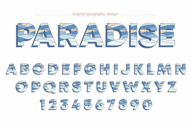 Letter font design vector