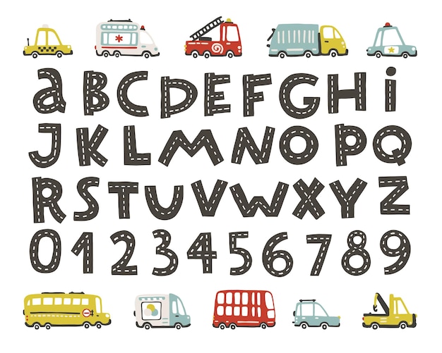 Letter font design vector