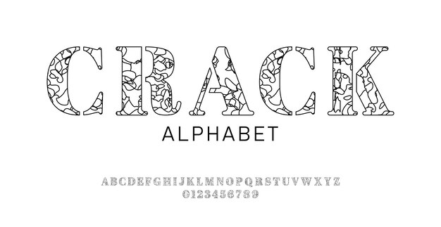 Letter font design vector