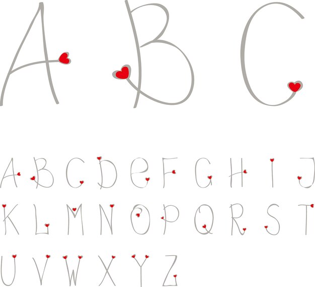 Letter font design vector