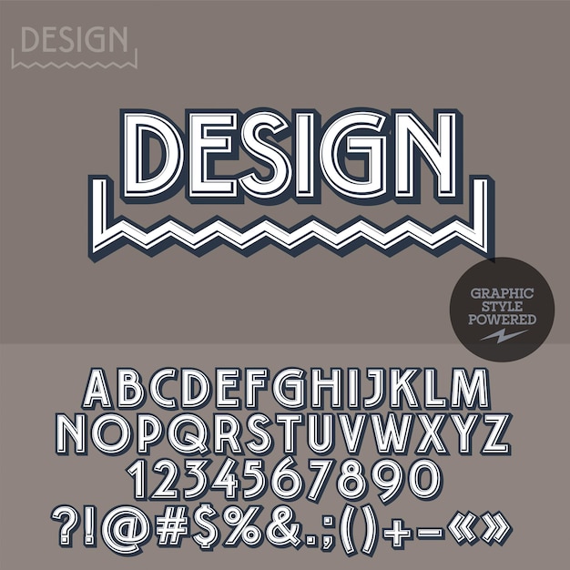 Letter font design vector