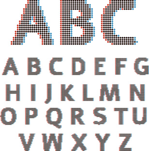 Vector letter font design vector