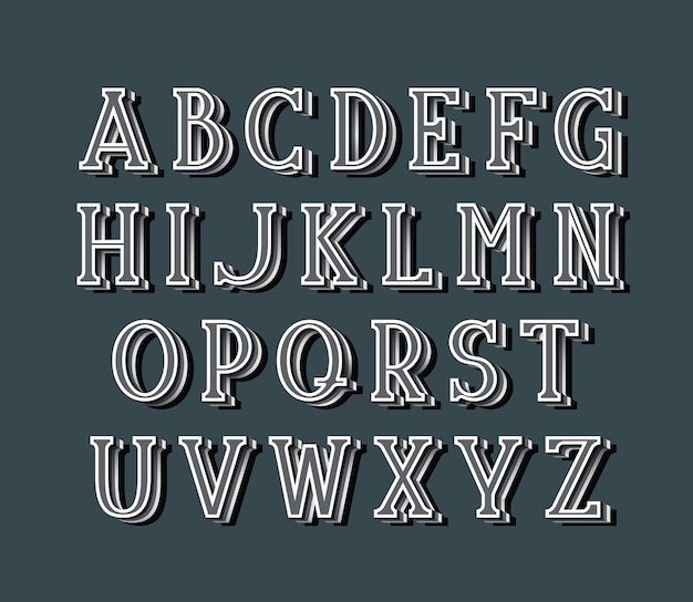 Letter font design vector