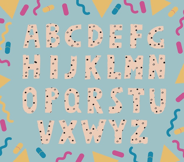 Vector letter font design vector