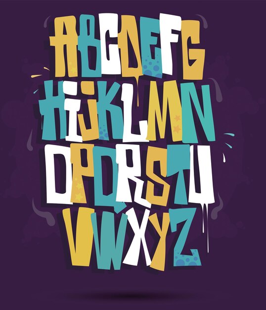 Letter font design vector