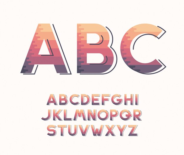 Letter font design vector