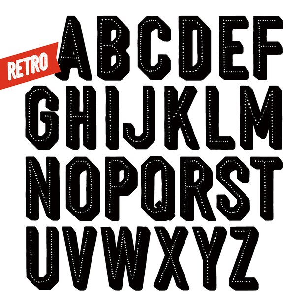 Vector letter font design vector