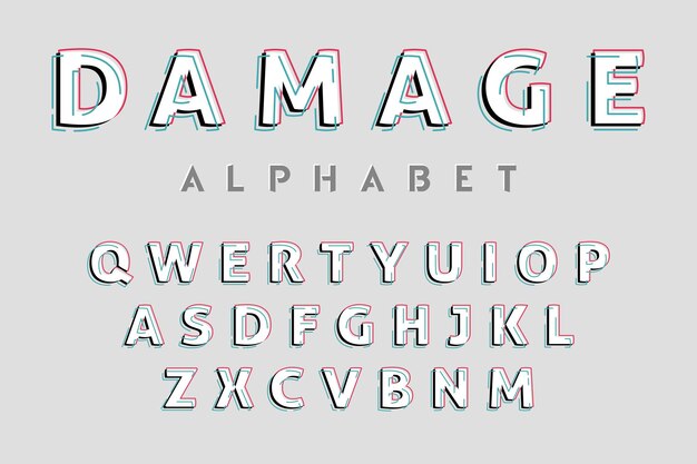 Vector letter font design vector