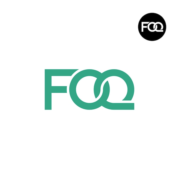Vettore lettera foq monogramma logo design