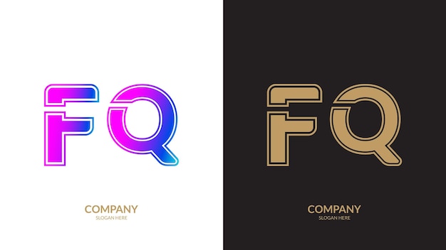 Vector letter fq logo ontwerp vector sjabloon