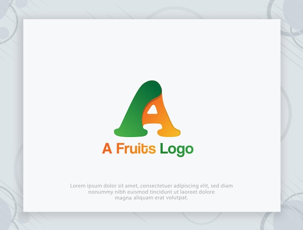 A letter fruits logo design