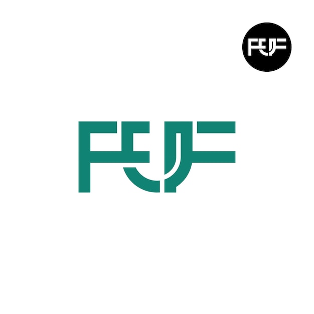 Вектор Дизайн логотипа буквы fuf monogram