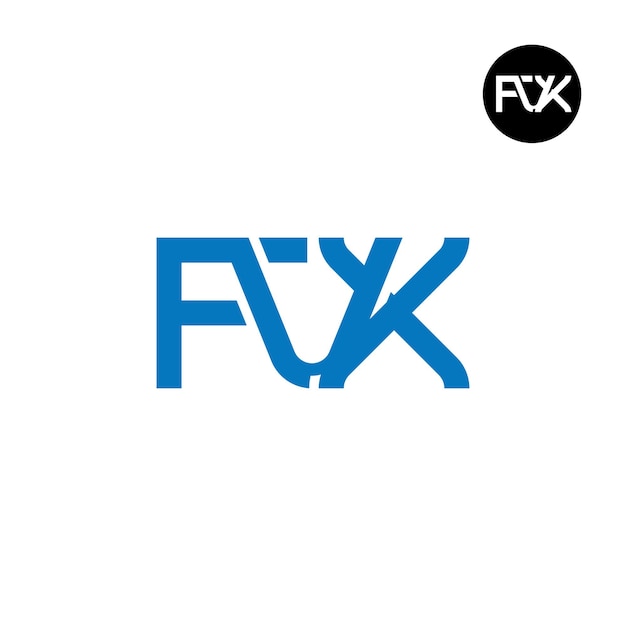 Vector letter fvx monogram logo design