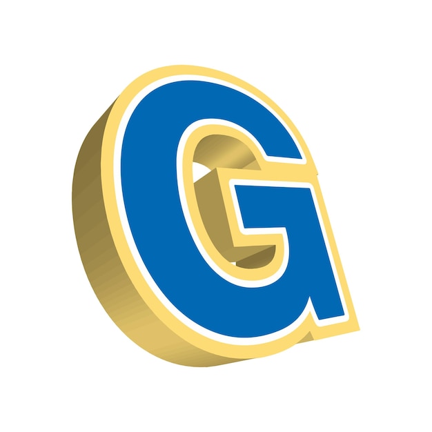 Letter g 3d design vector