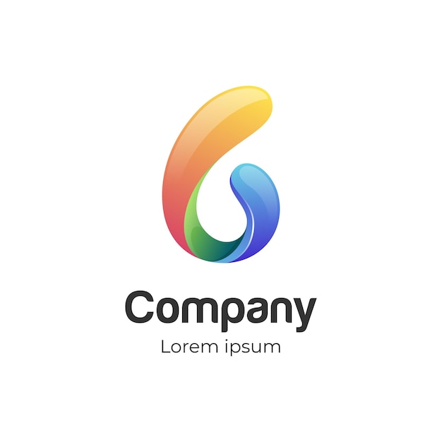 Буква G абстрактный красочный дизайн логотипа градиентной формы абстрактный символ для бизнеса логотип корпоративной технической идентичности
