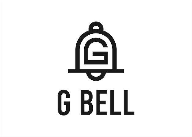 letter g bel logo ontwerp vectorillustratie