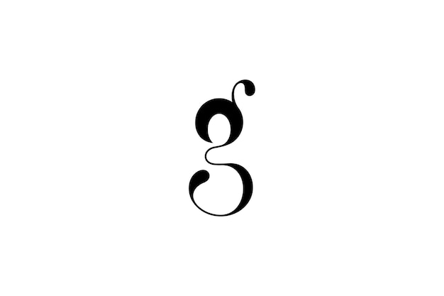 ベクトル シンプルなデザインの文字 g 黒のシンプルなロゴ ベクトル