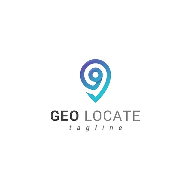 Letter g creatief 3D-locatielogo