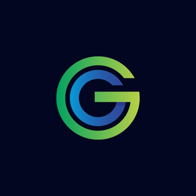 Letter g en g logo ontwerp verloop